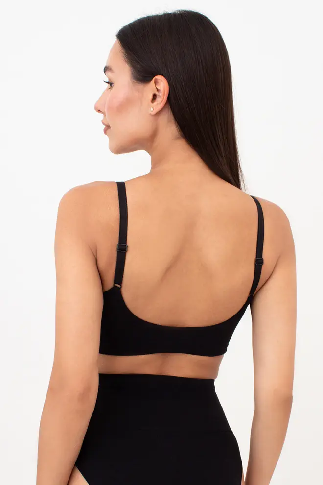 Seamless top with light shaping effect  BRA SHAPEWEAR (black)