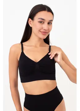 Seamless top with light shaping effect  BRA SHAPEWEAR (black)