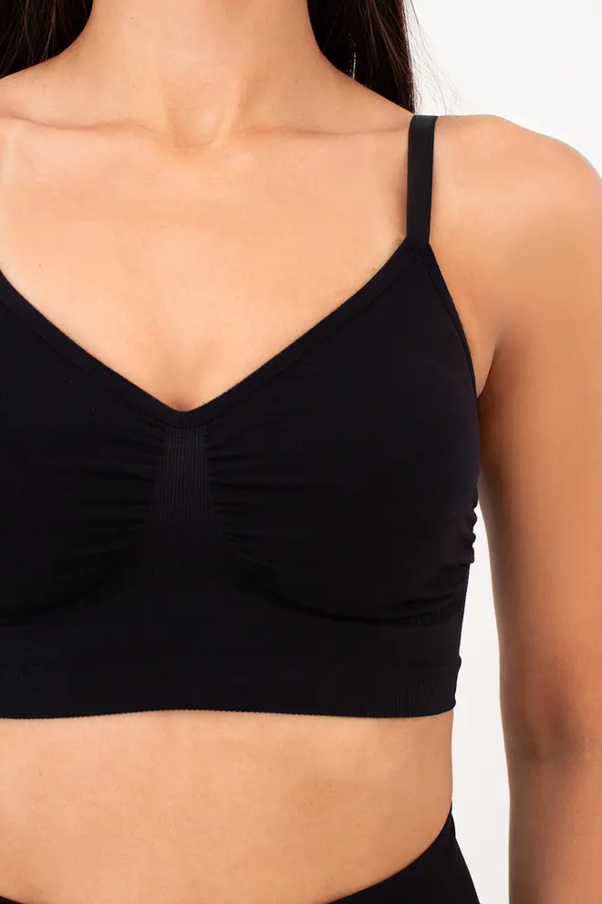 Seamless top with light shaping effect  BRA SHAPEWEAR (black)
