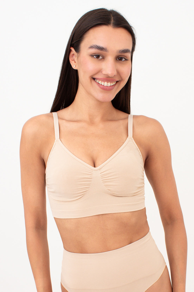 Seamless top with light shaping effect  BRA SHAPEWEAR (light nude)