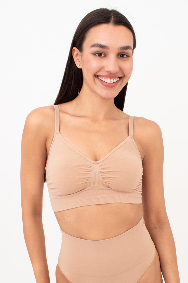 Seamless top with light shaping effect  BRA SHAPEWEAR (nude)