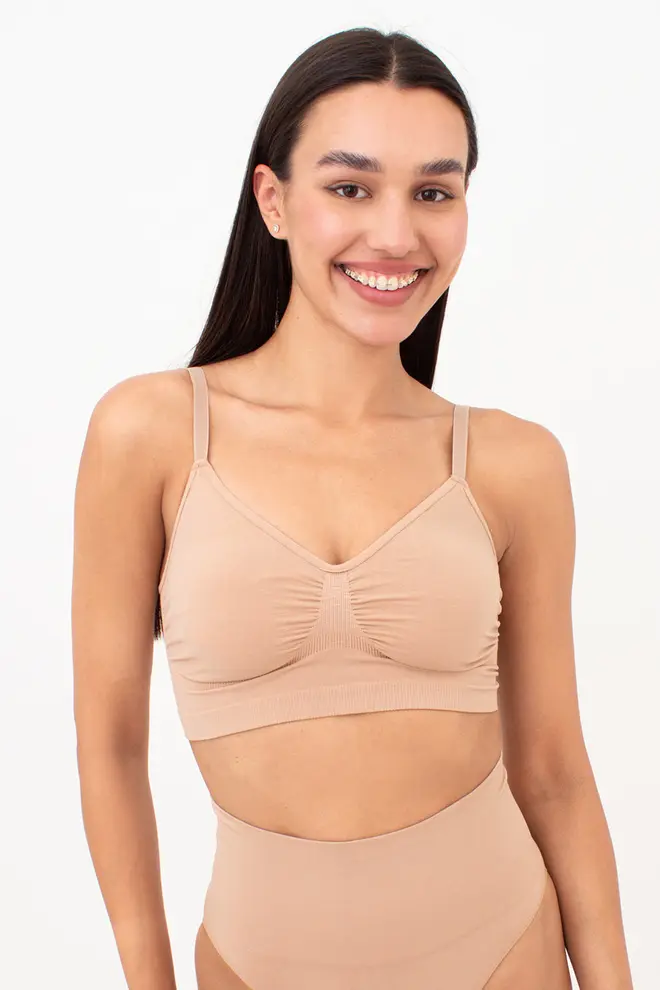 Nahtloses Top mit leicht formender Wirkung BRA SHAPEWEAR (nude)
