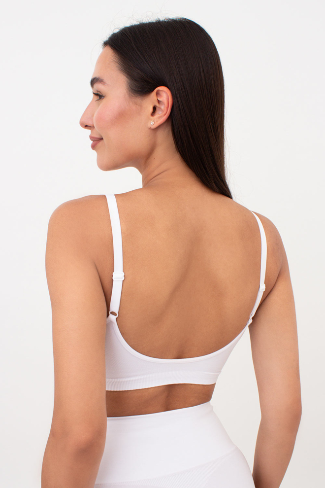 Seamless top with light shaping effect  BRA SHAPEWEAR (white)