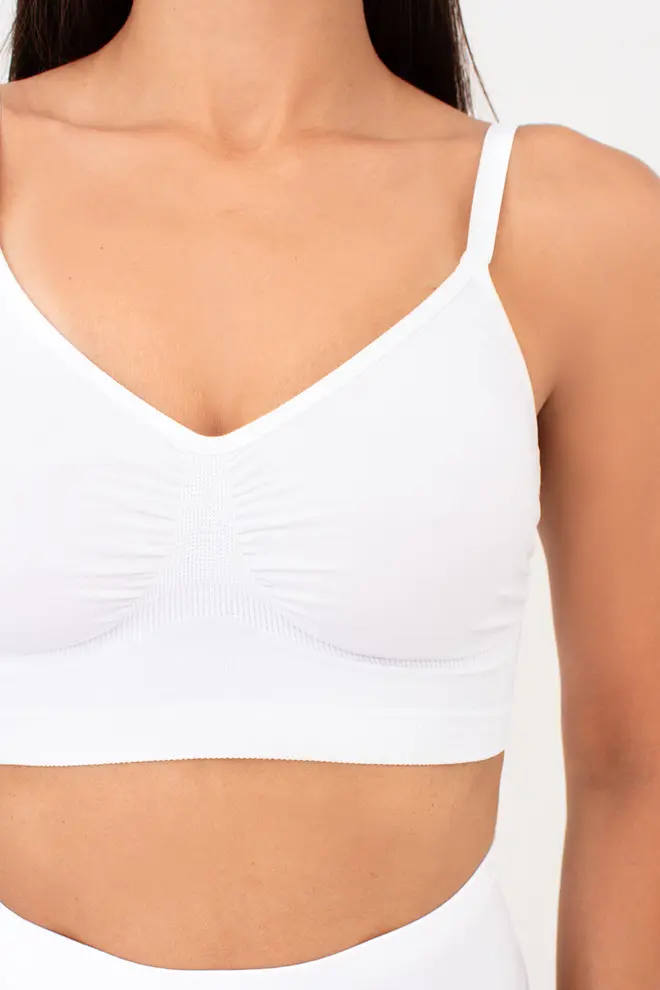 Nahtloses Top mit leicht formender Wirkung BRA SHAPEWEAR (white)