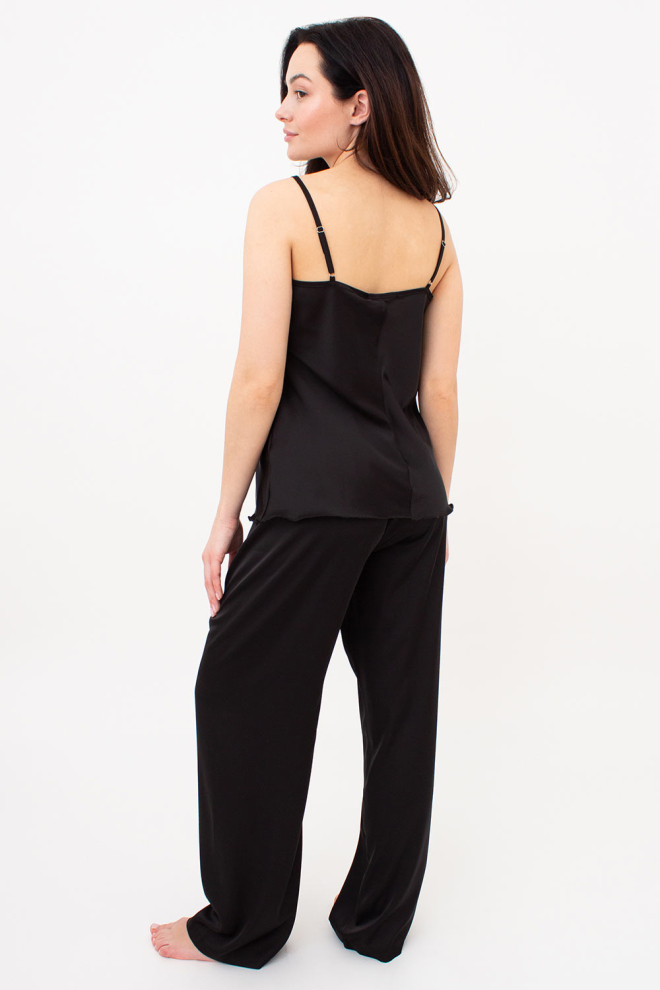 Silk Pyjamas with Lace HELENA 5009/051 (black)
