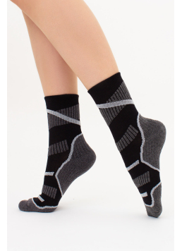 High Unisex Trekking Socks US3 WORK TREKKING (black)
