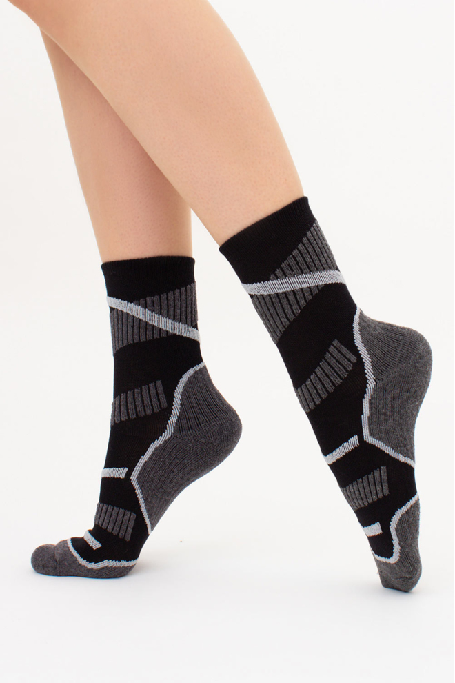 High Unisex Trekking Socks US3 WORK TREKKING (black)