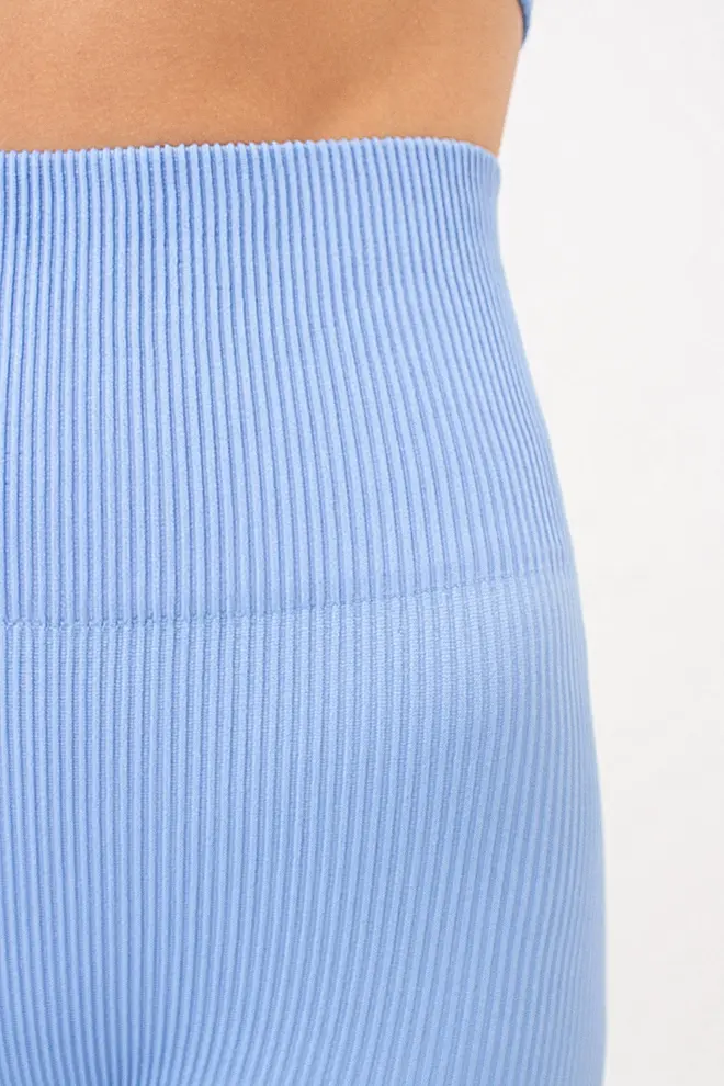 Gerippte Push-up-Leggings LEGGINGS RIB (lacecap hydrangea)