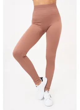 Ribbed Push-up Leggings LEGGINGS RIB (mokko)
