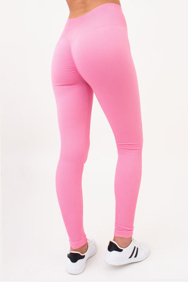 Ribbed Push-up Leggings LEGGINGS RIB (rosa pink)