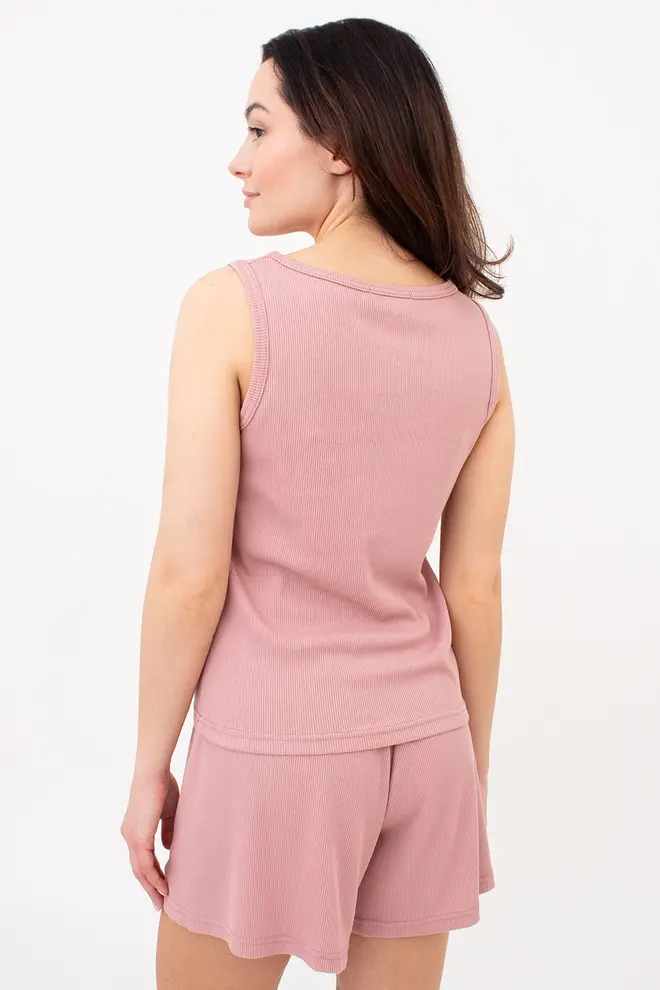 Ribbed Vest Top RIB 3808/010 (dusty rose)