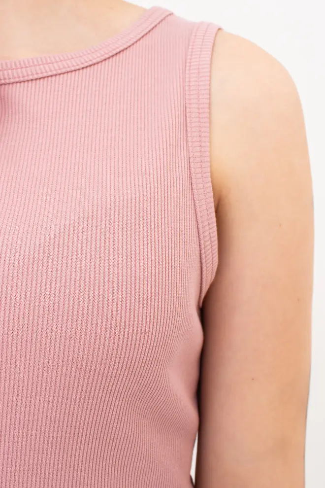 Ribbed Vest Top RIB 3808/010 (dusty rose)