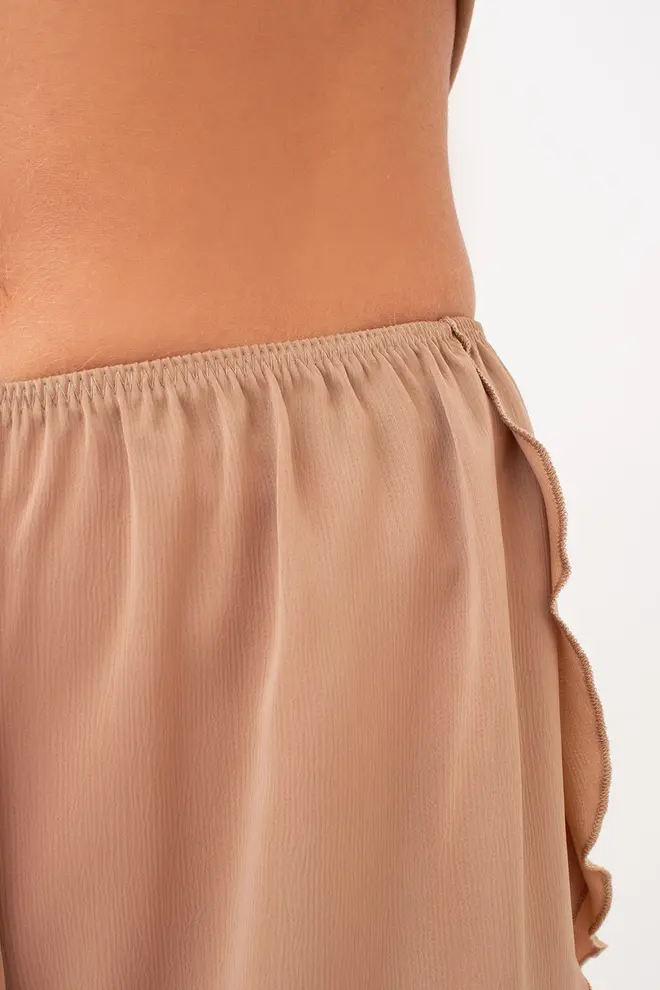 Pyjama aus Crinkle-Kunstseide CREME FOLD 6025/051 (creamy beige)