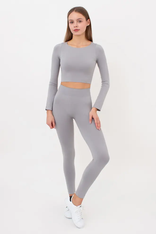 Kurzes Top mit langen Ärmeln CROP TOP (griffin)