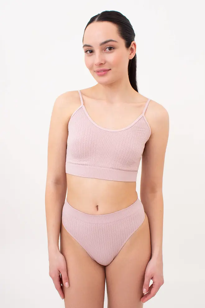 Thong briefs with textured braid pattern STRING BRIEFS BRAID (burnished lilac)