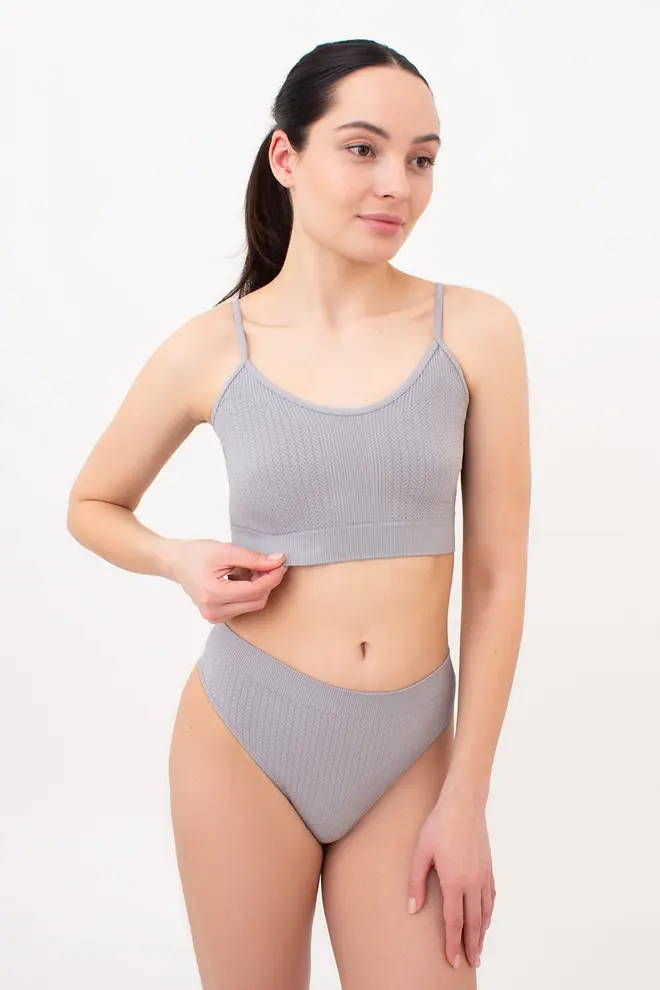 Thong briefs with textured braid pattern STRING BRIEFS BRAID (griffin)