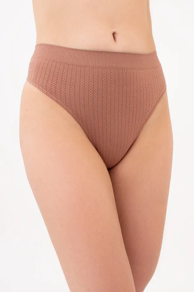 String-Slip mit strukturiertem Zopfmuster STRING BRIEFS BRAID (mokko)