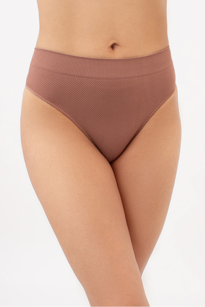 Seamless Brazilian Briefs with Grainy Texture BRASILIAN BRIEFS GRAIN (mokko)
