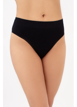 Seamless Brazilian Briefs with Textured Plait Pattern BRASILIAN BRIEFS BRAID (black)