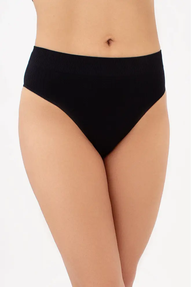 Nahtloser Brazilian Slip mit strukturiertem Zopfmuster BRASILIAN BRIEFS BRAID (black)