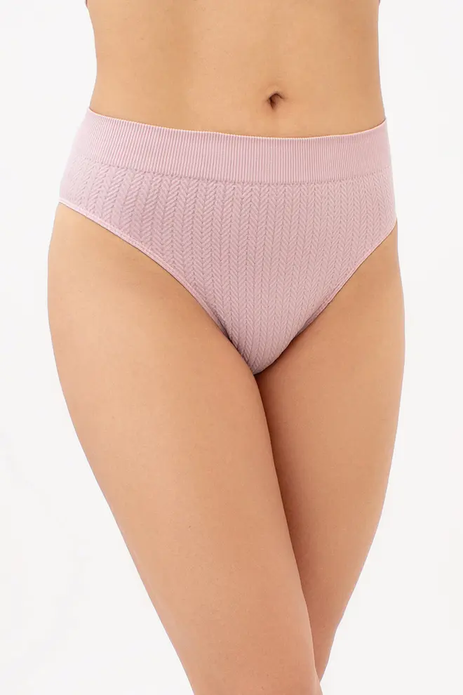 Nahtloser Brazilian Slip mit strukturiertem Zopfmuster BRASILIAN BRIEFS BRAID (burnished lilac)