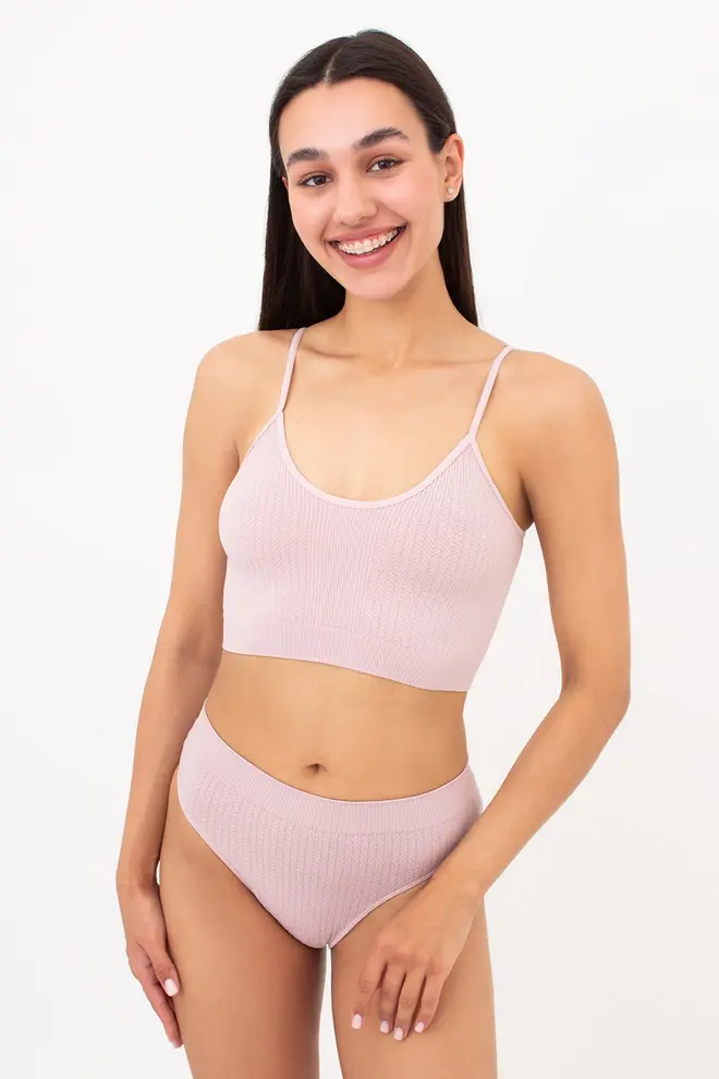 Seamless Brazilian Briefs with Textured Plait Pattern BRASILIAN BRIEFS BRAID (burnished lilac)