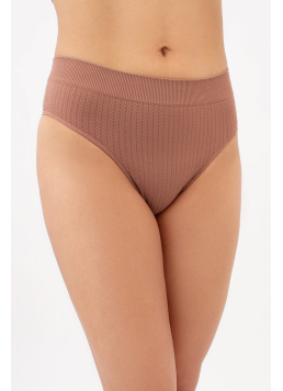 Seamless Brazilian Briefs with Textured Plait Pattern BRASILIAN BRIEFS BRAID (mokko)