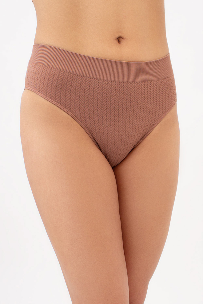 Seamless Brazilian Briefs with Textured Plait Pattern BRASILIAN BRIEFS BRAID (mokko)