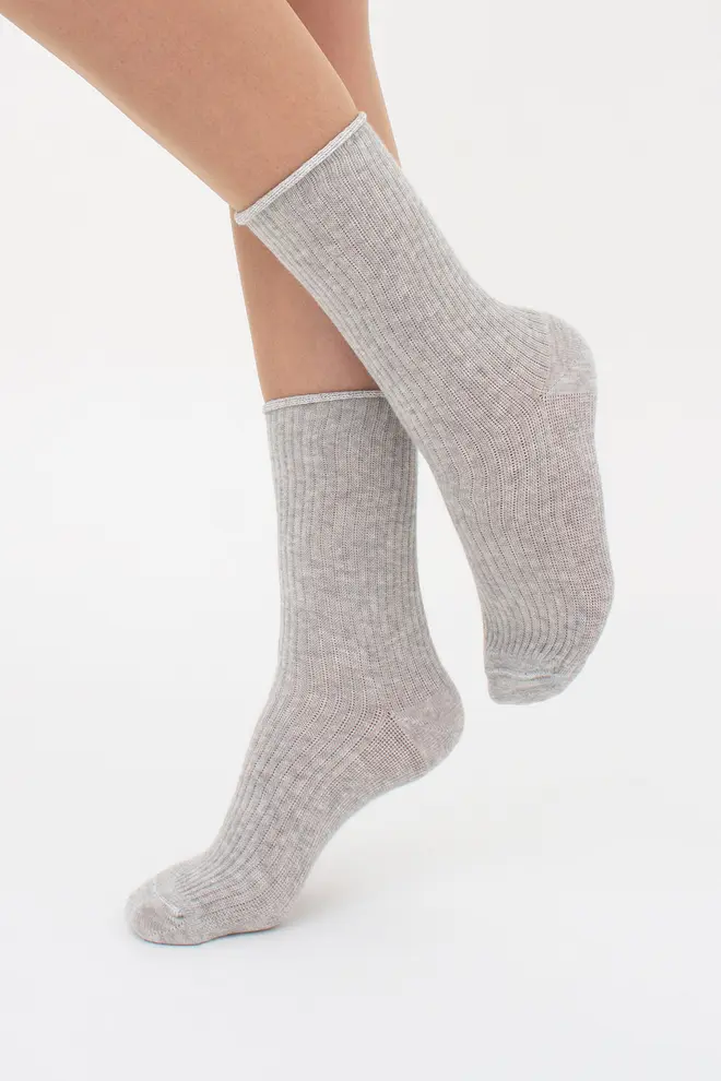 Gerippte Socken WS4 RIB MELANGE (silver melange)