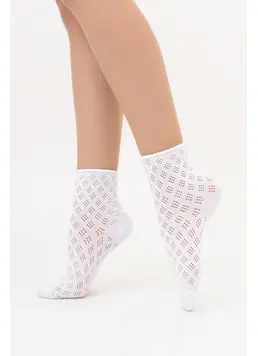 Openwork Socks Bandless WS3 AIR 001 (V2) (bianco)