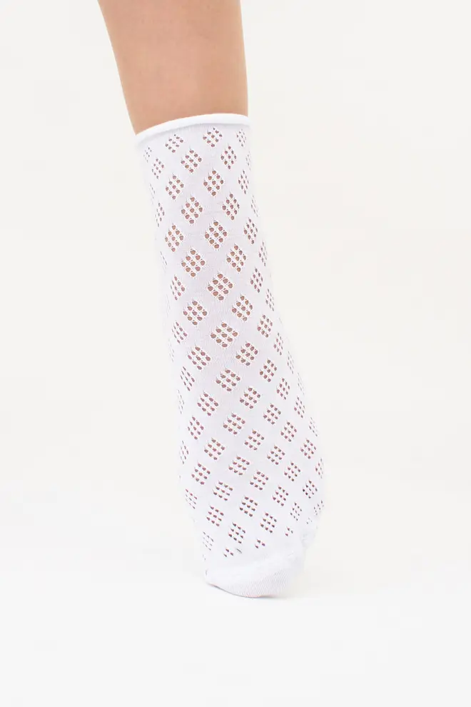 Openwork Socks Bandless WS3 AIR 001 (V2) (bianco)