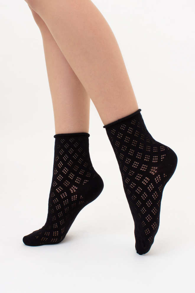 Openwork Socks Bandless WS3 AIR 001 (V2) (nero)