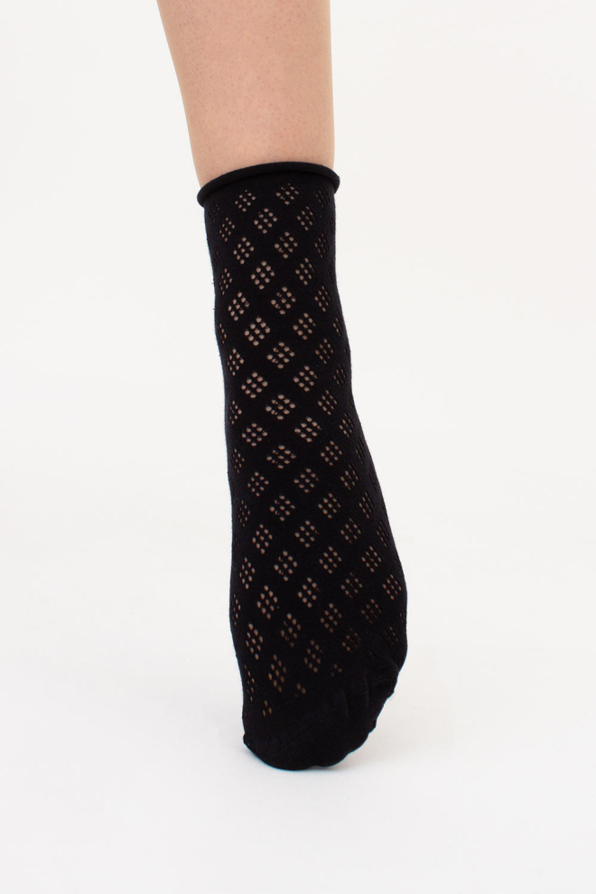 Socken mit Lochmuster ohne Rand WS3 AIR 001 (V2) (nero)