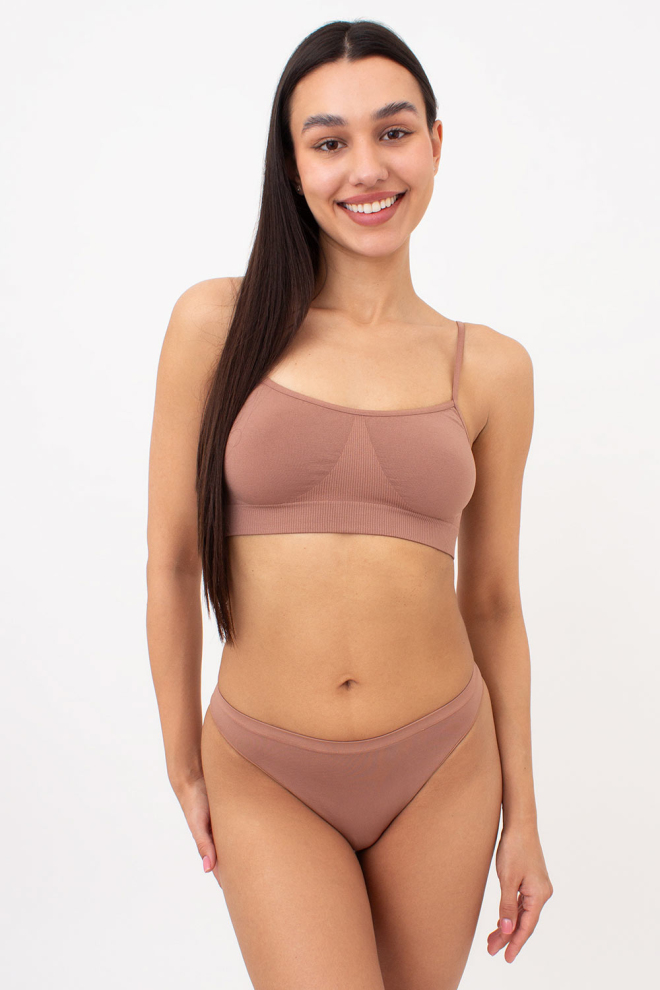 String aus Microfaser STRING BRIEFS COLOR (mokko)