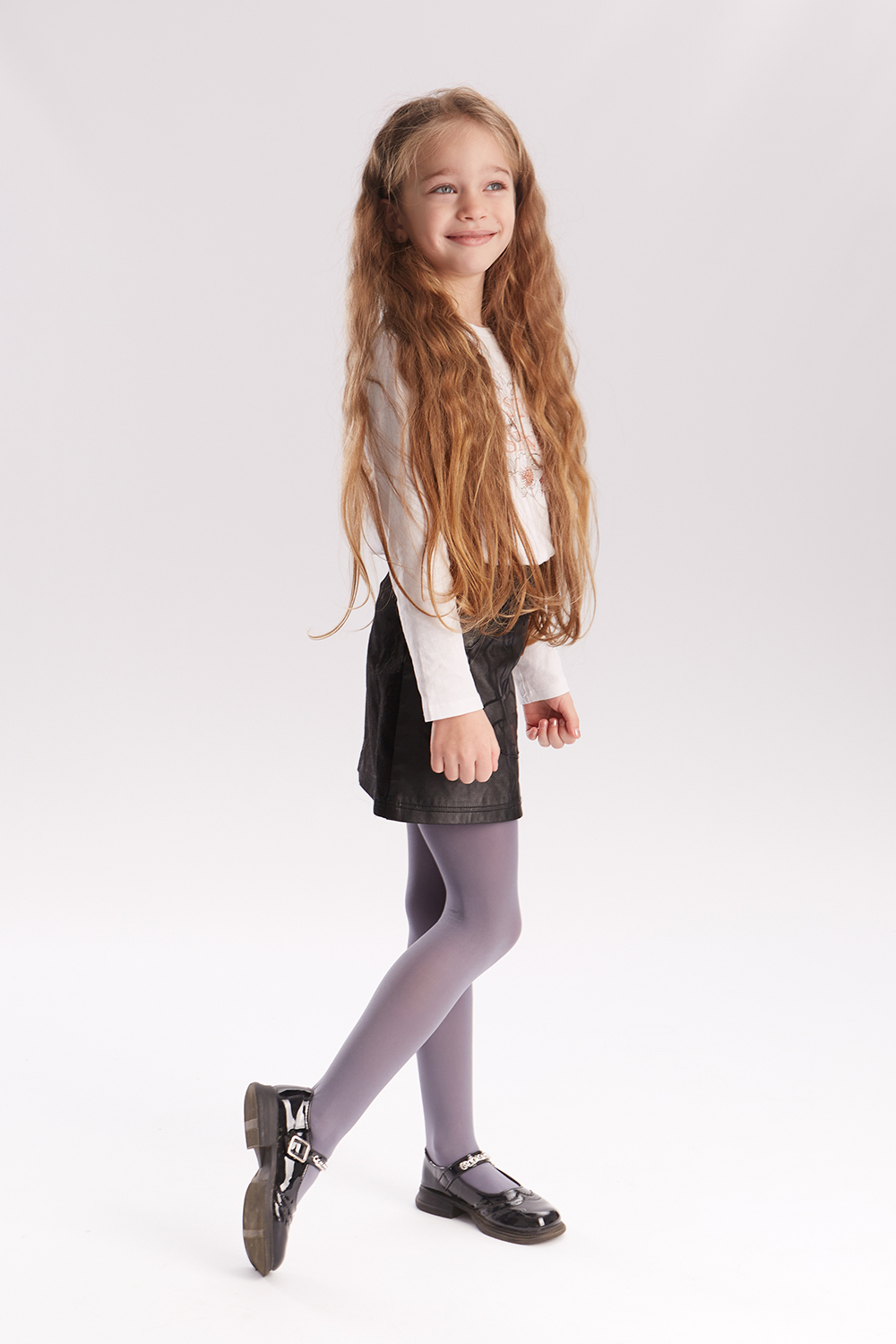 Classic tights for girls KETTY 40 (grafite) Giulia
